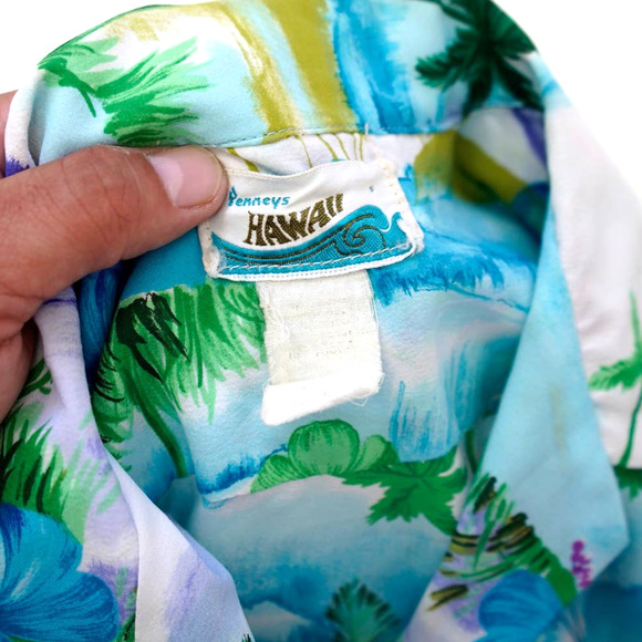Vintage 70's Penneys Hawaiian Aloha Shirt Mens Medium - Picture 3 of 7